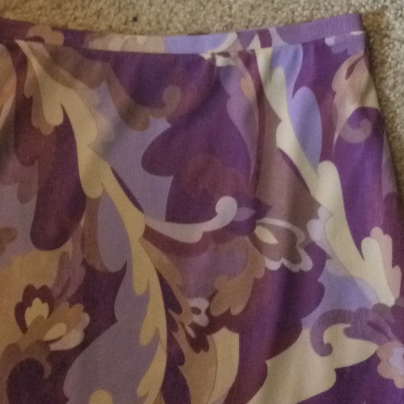 Express purple patterned skirt size XS - Picture 2 of 5